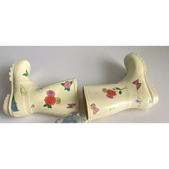 Disney Parks Epcot Flower & Garden Festival Rubber Yellow Rain Boots Women’s 9 - Picture 7 of 9